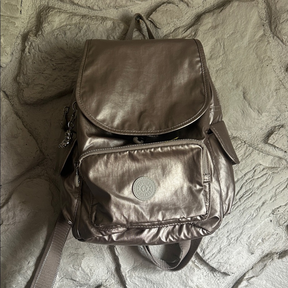 Kipling Shiny Brown Backpack - image 1